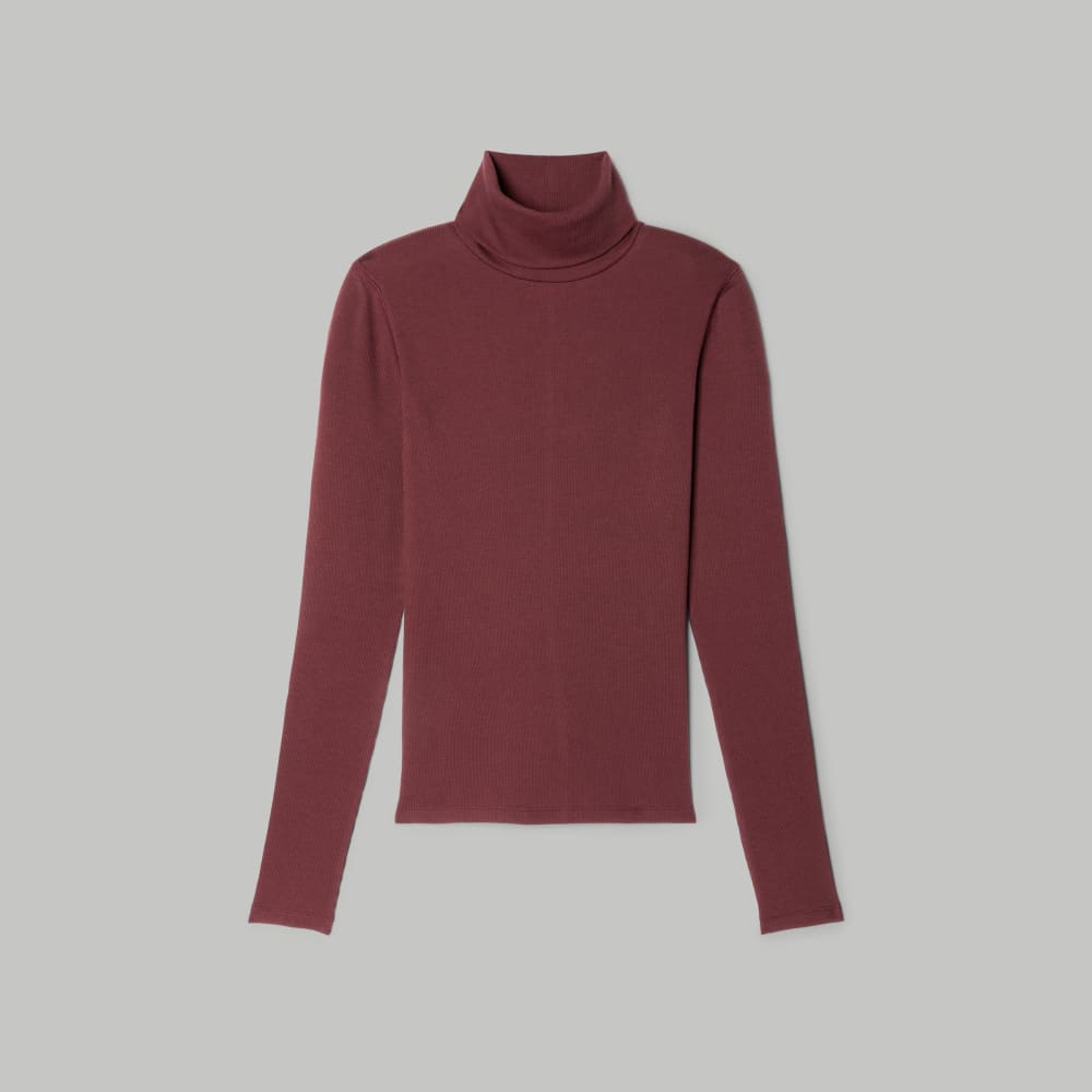 The Luxe Micro-Rib Turtleneck | Brandy - Image 2