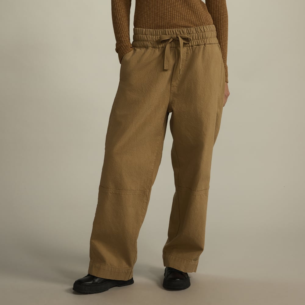 The Canvas Organic Cotton Pull-On Pant | Cappuccino
