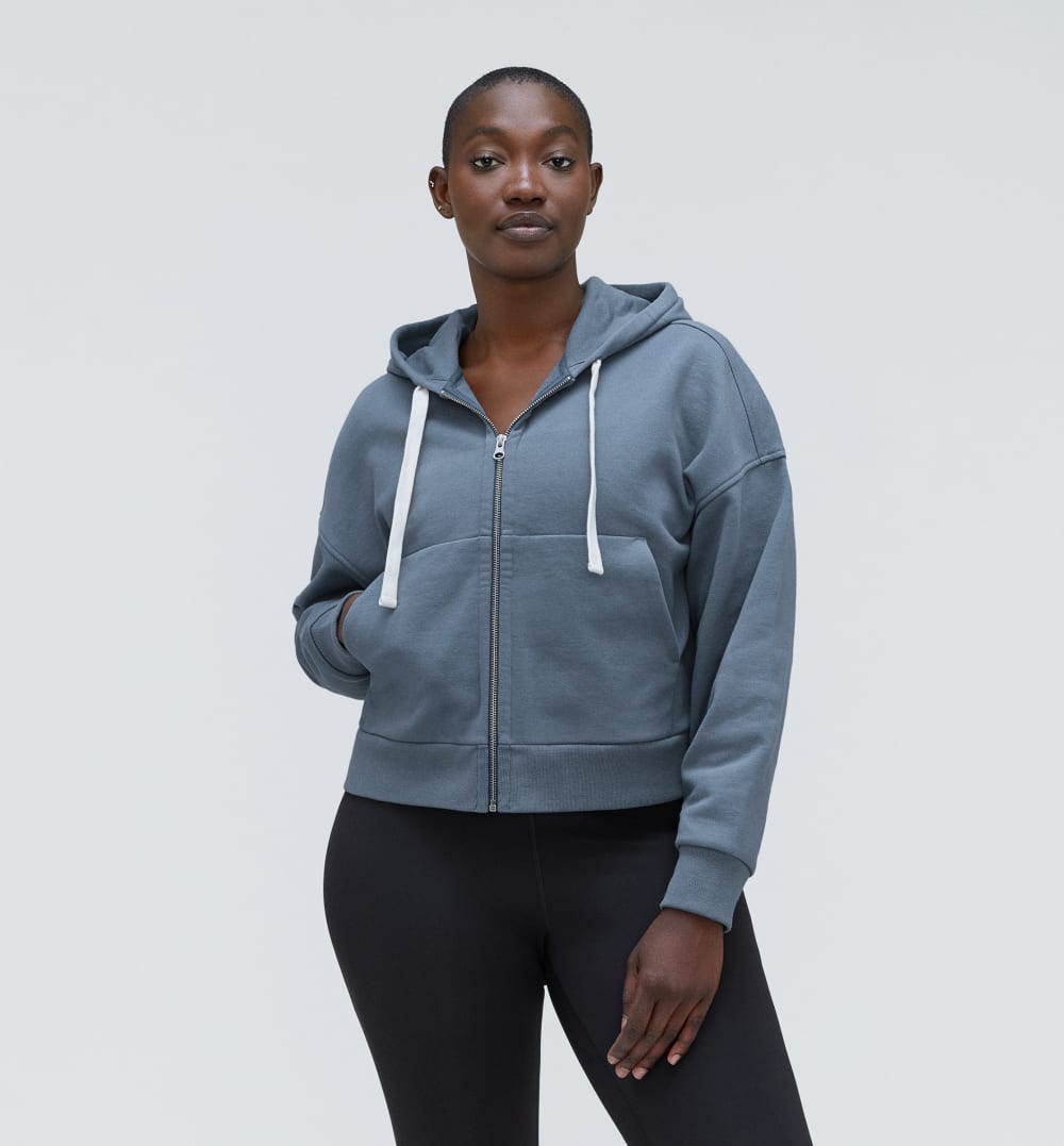 The Track Organic Cotton Hoodie | Faded Blue - Image 4