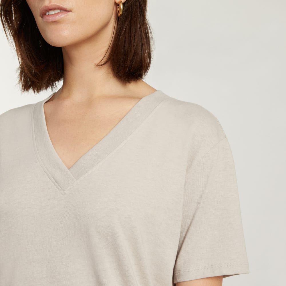 The Vintage V-Neck Hemp Tee | Moonlit Cloud - Image 5
