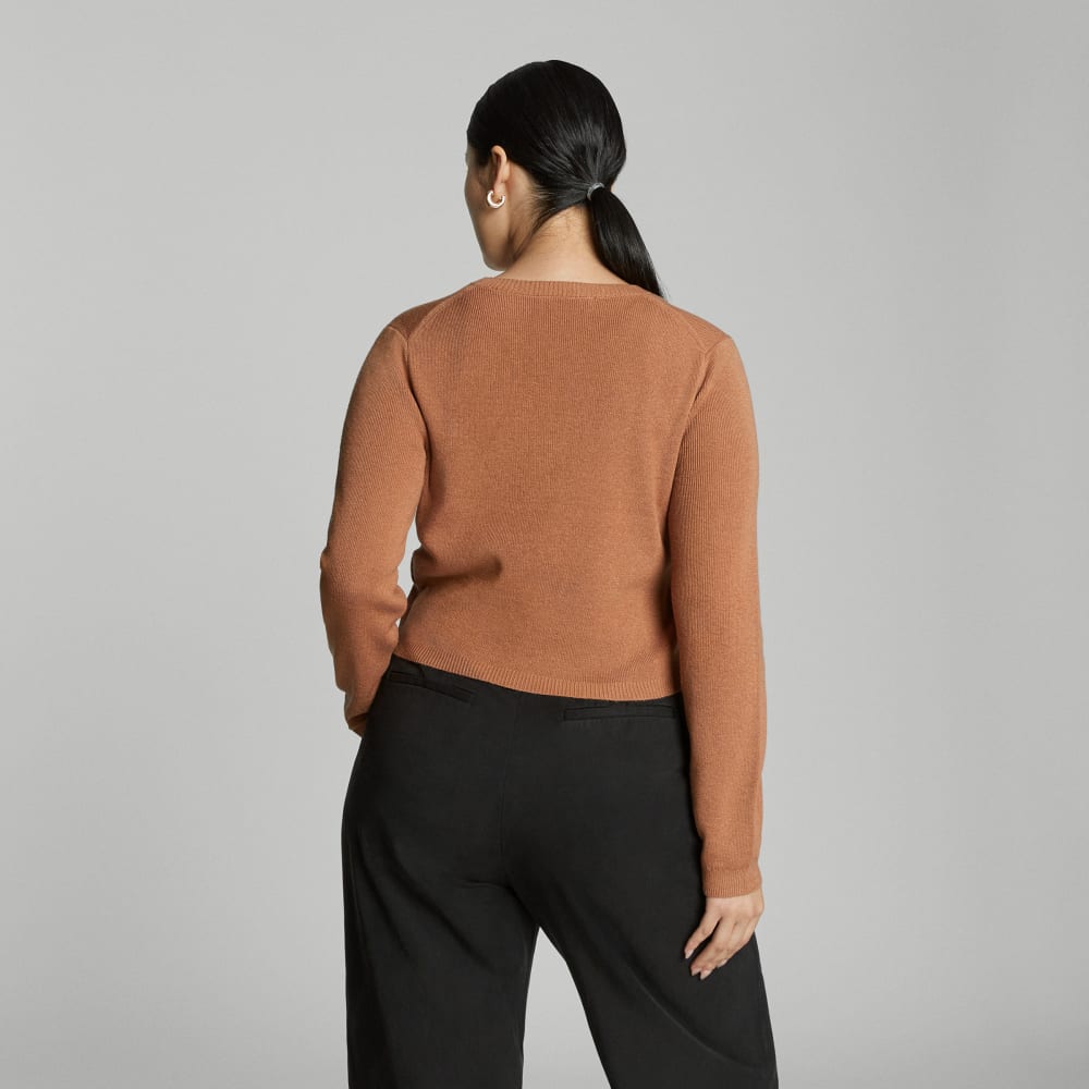 The Luxe Merino Cardigan | Tawny Brown - Image 3