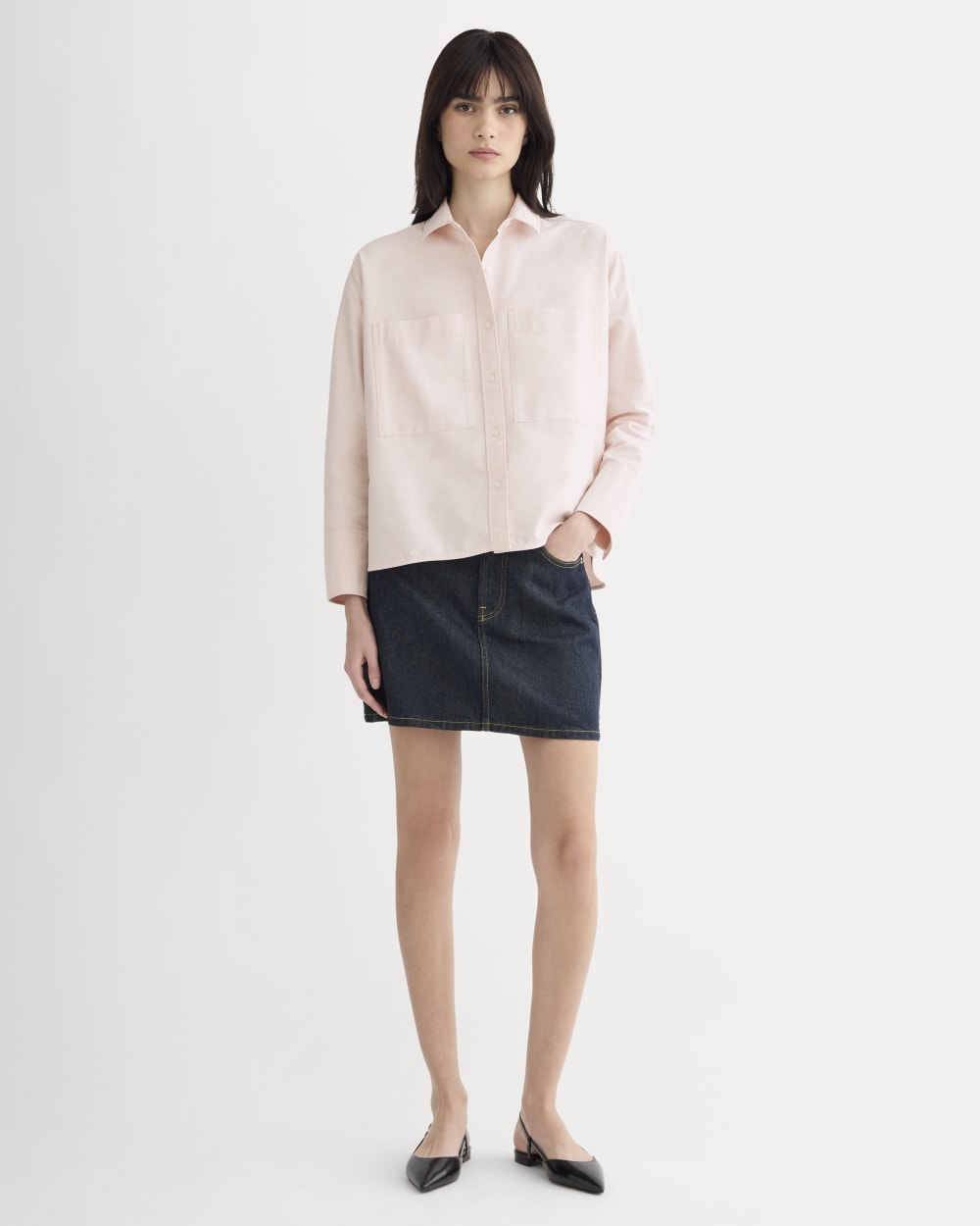 The Boxy Oxford | Rose Quartz Chambray - Image 3