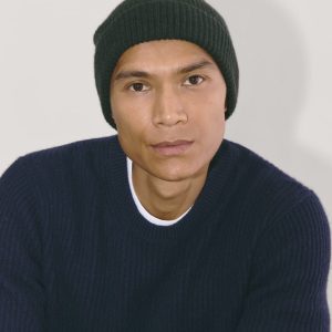 The Cashmere Ribbed Beanie | Scarab