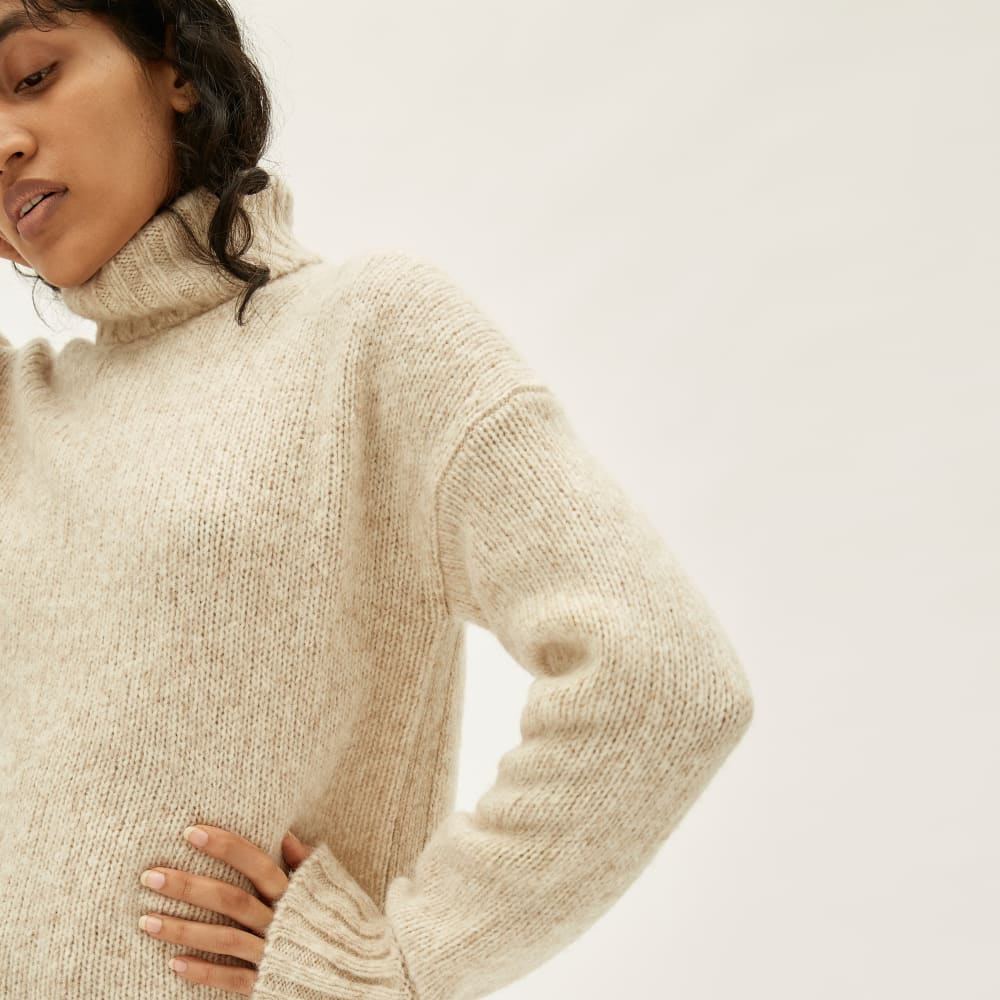 The Cloud Turtleneck | Heathered Ivory - Image 4