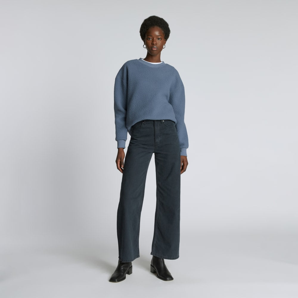 The ReNew Teddy Oversized Crew | Faded Blue - Image 7