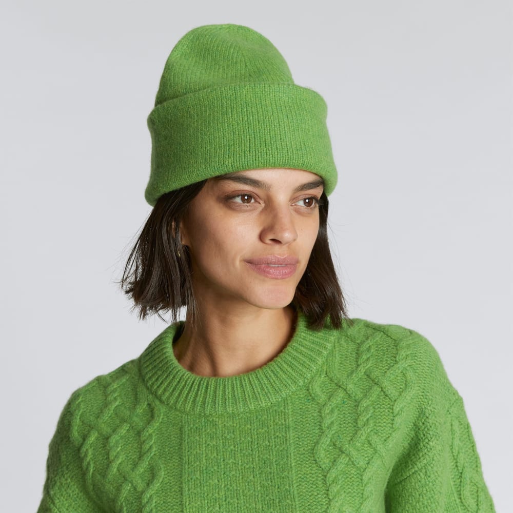 The Felted Merino Beanie | Salted Lime - Image 2