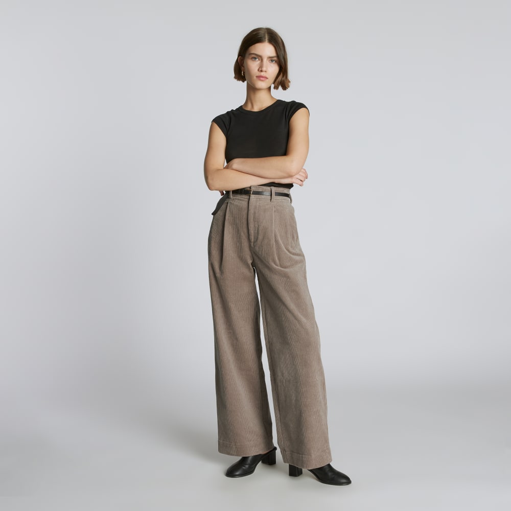 The Corduroy Way-High® Drape Pant | Taupe Grey - Image 7