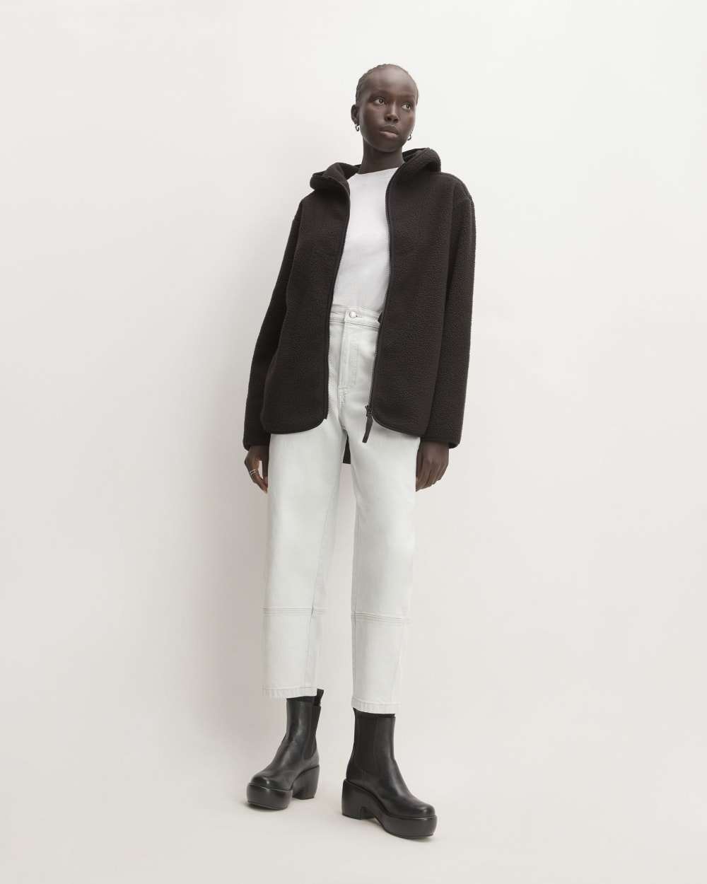 The ReNew Fleece Full-Zip Hoodie | Black - Image 3