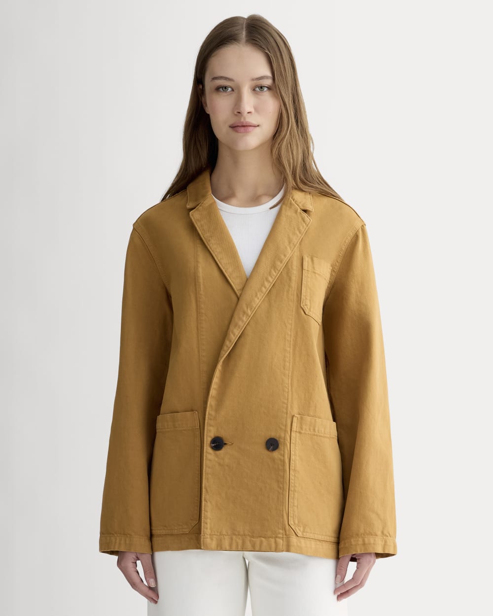 The Denim Chore Blazer | Garment-Dyed Neutral