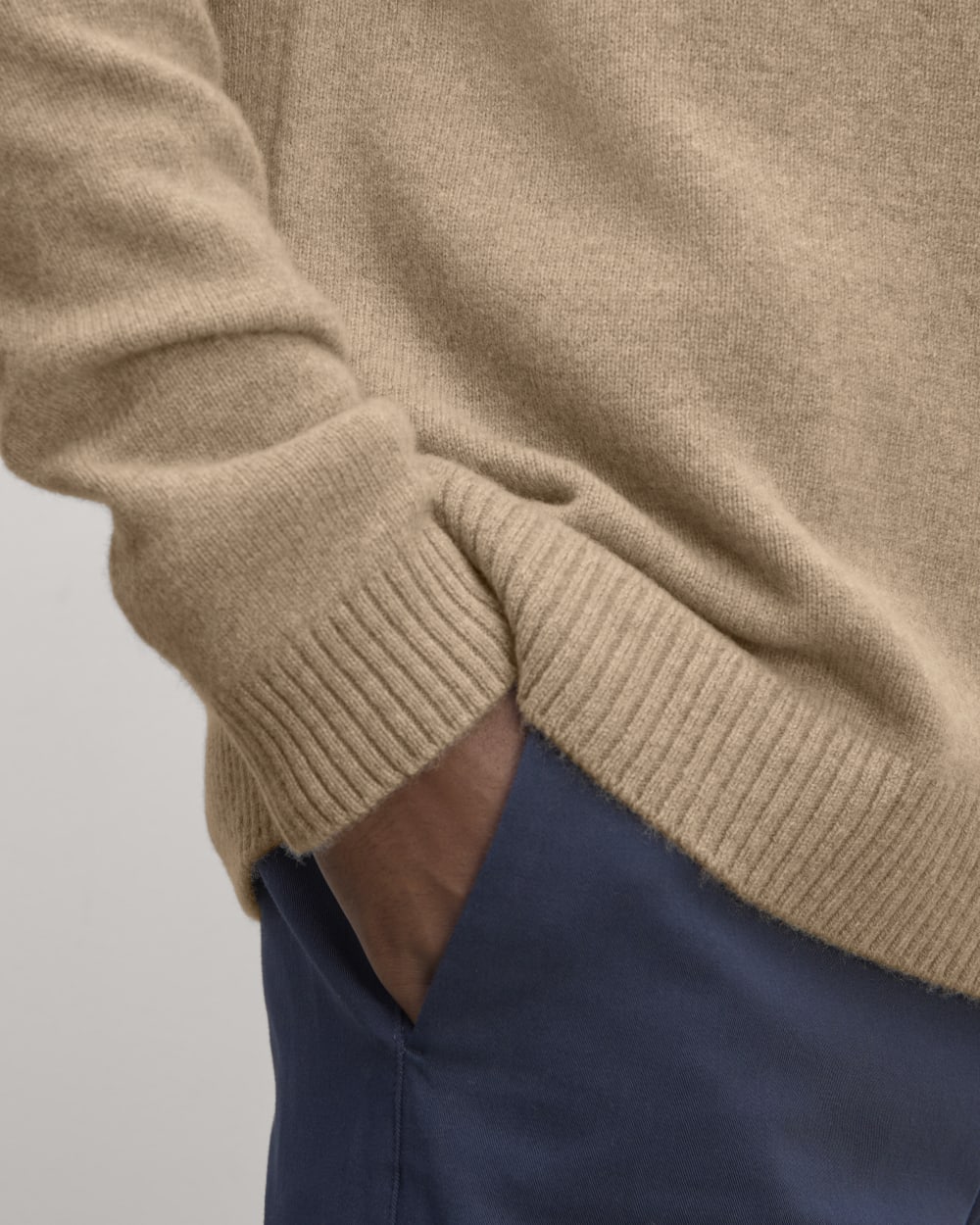 The Classic Polo in Luxe Merino | Oat Melange - Image 5