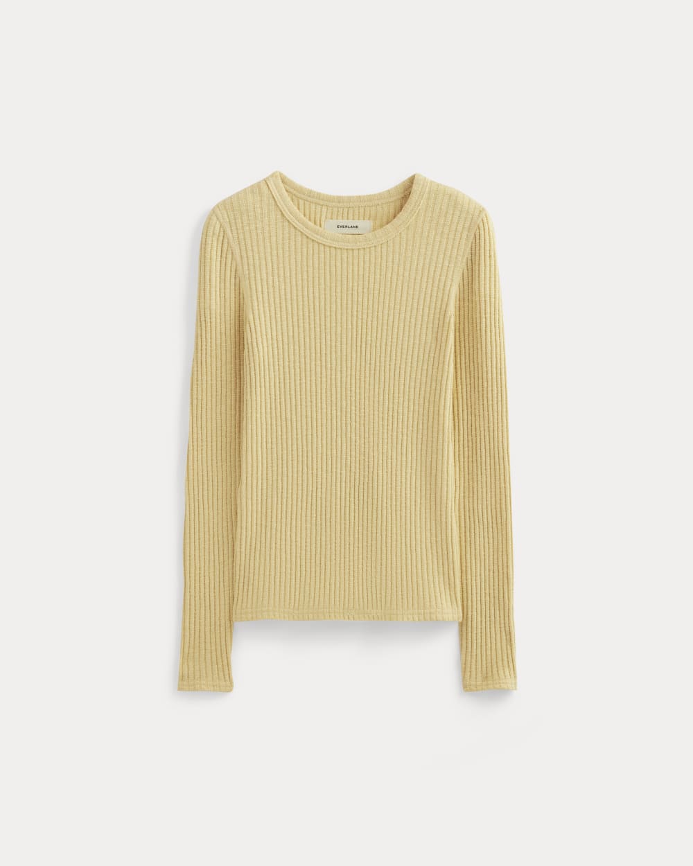 The Cozy Rib Long-Sleeve Tee | Banana Crepe - Image 2