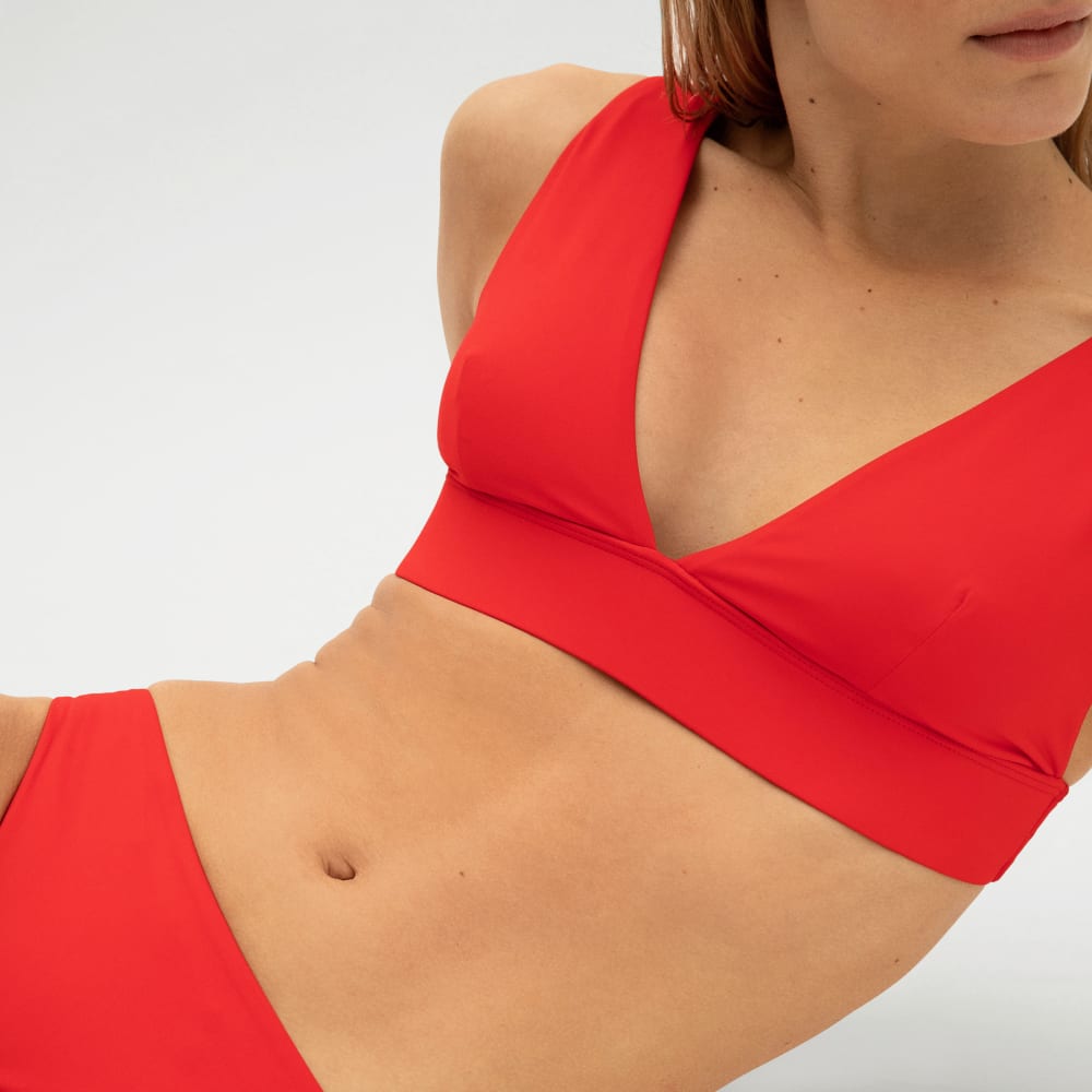 The Triangle Bikini Top | Bright Red - Image 3