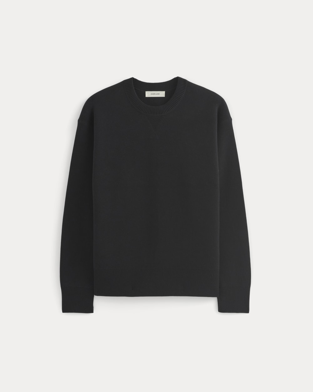 Luxe Merino Double-Knit Sweater | Black - Image 2