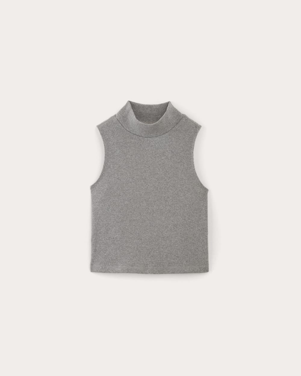 The Ribbed Mockneck Tank | Mid Heather Grey - Image 2