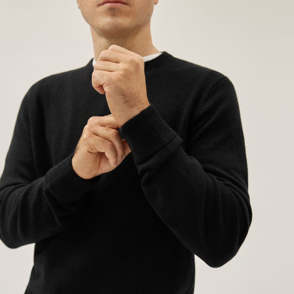 The Grade-A Cashmere Crew | Black - Image 3