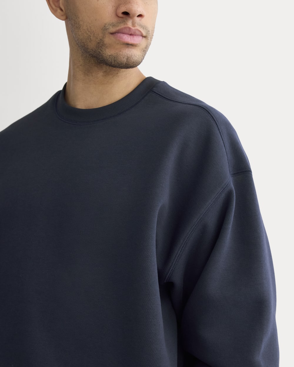 Luxe Fleece Crew Pullover | Navy - Image 4