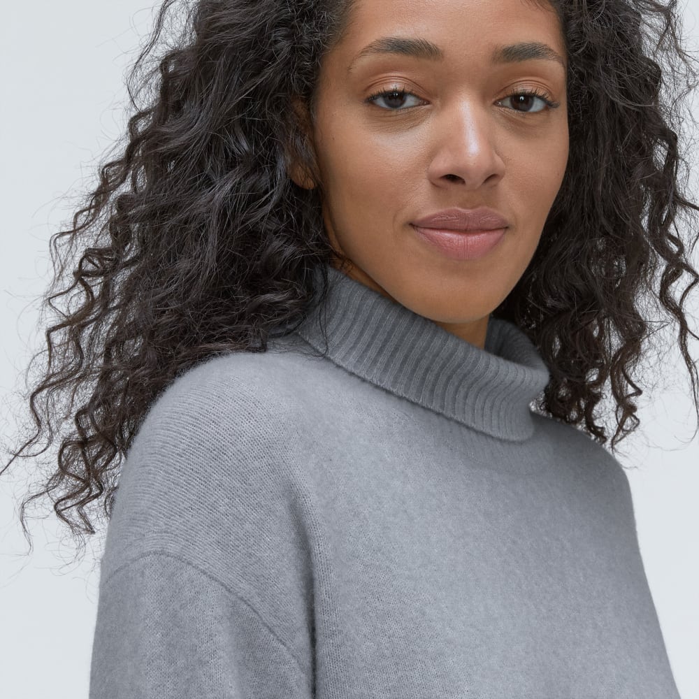 The Cozy Stretch Turtleneck Dress | Smoke - Image 4
