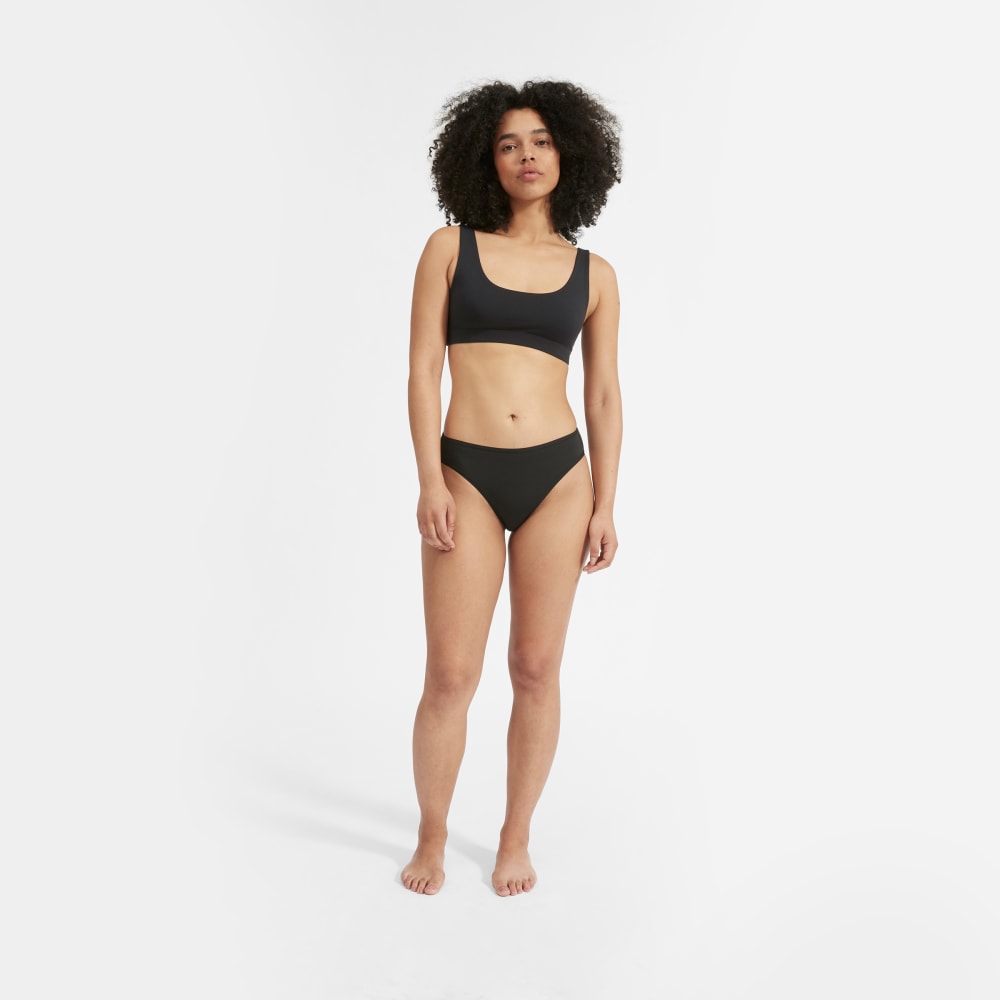 The Cotton High-Rise Bikini | Black - Image 2