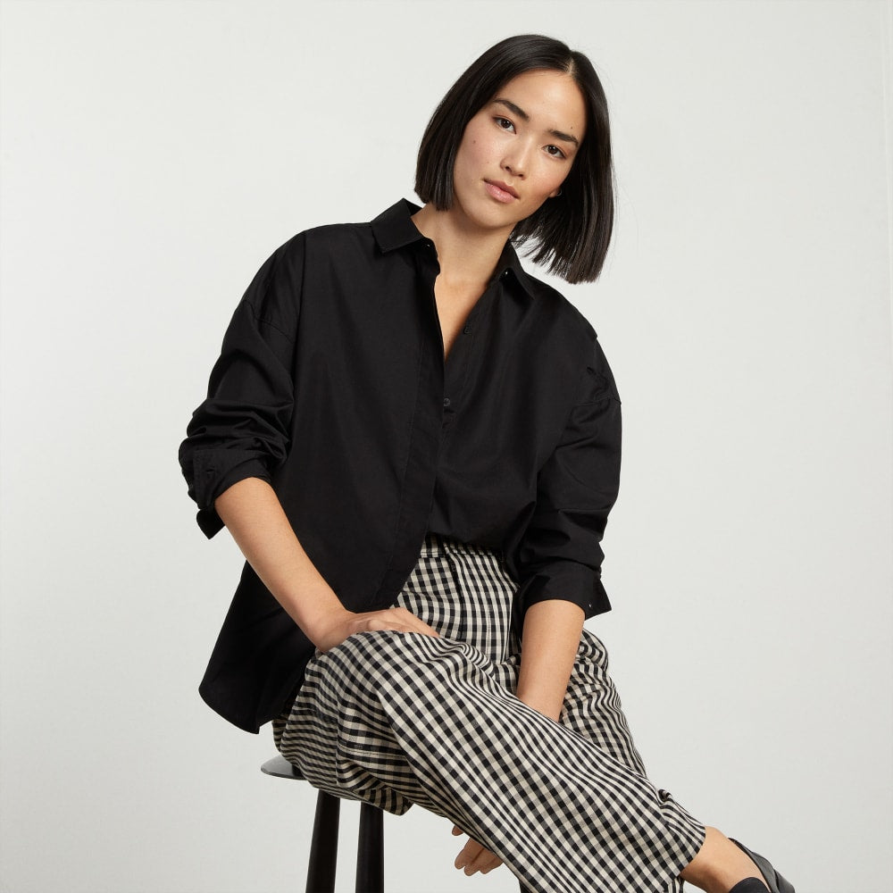 The Oversized Poplin Shirt | Black - Image 9