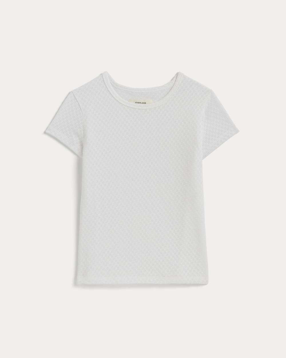 The Pointelle Short-Sleeve Tee | White - Image 2