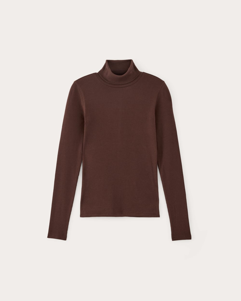 The Luxe Rib Turtleneck | Dark Mahogany - Image 2