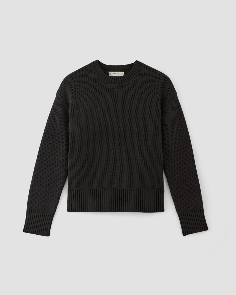 The Cotton Honeycomb Square Crew | Black - Image 2