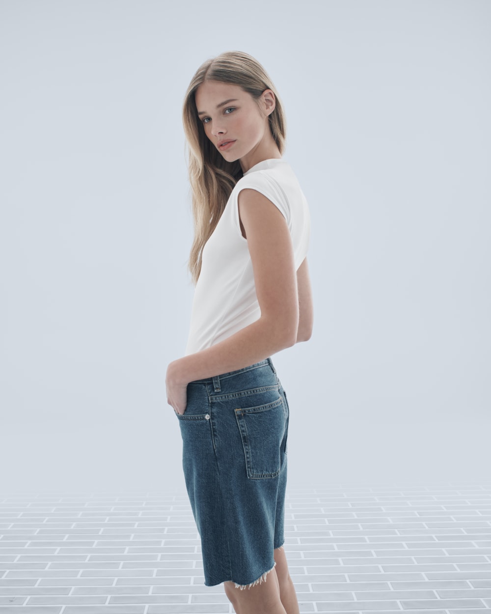 The Form Funnel-Neck Bodysuit | White - Image 7