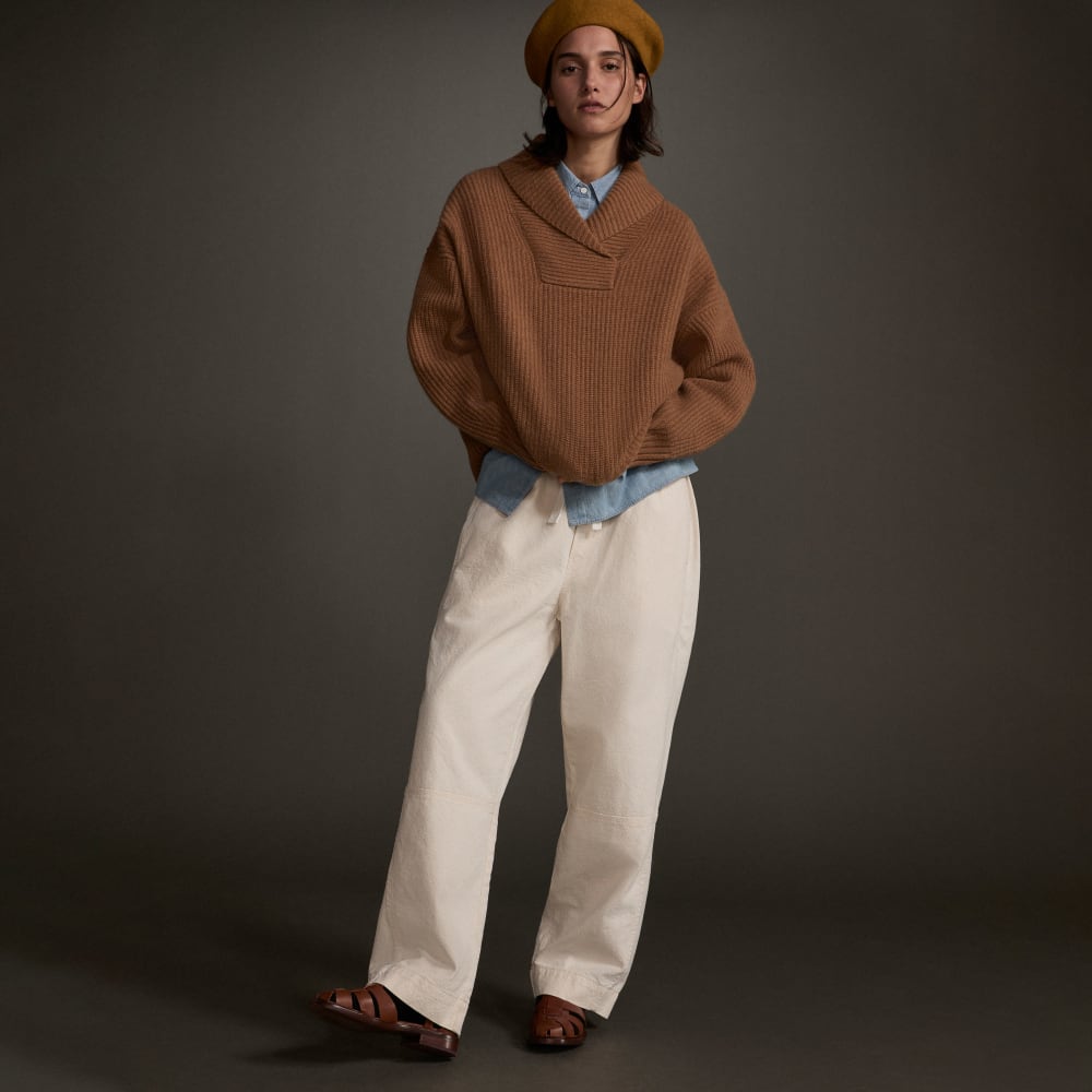 The Canvas Organic Cotton Pull-On Pant | Bone - Image 8