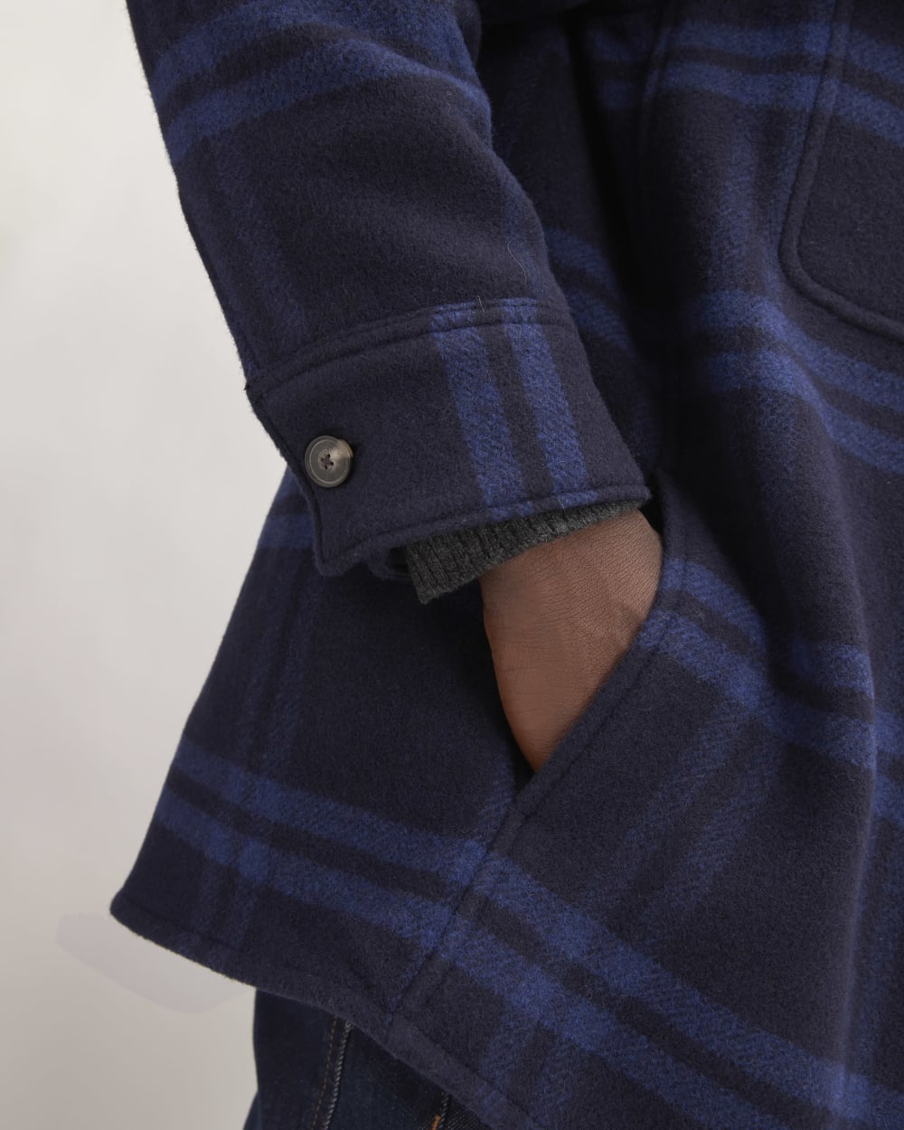 The ReWool? Oversized Shirt Jacket | Blue / Navy - Image 5