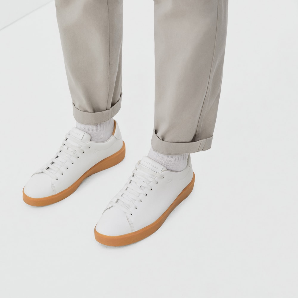 The ReLeather? Tennis Shoe | White / Gum Sole