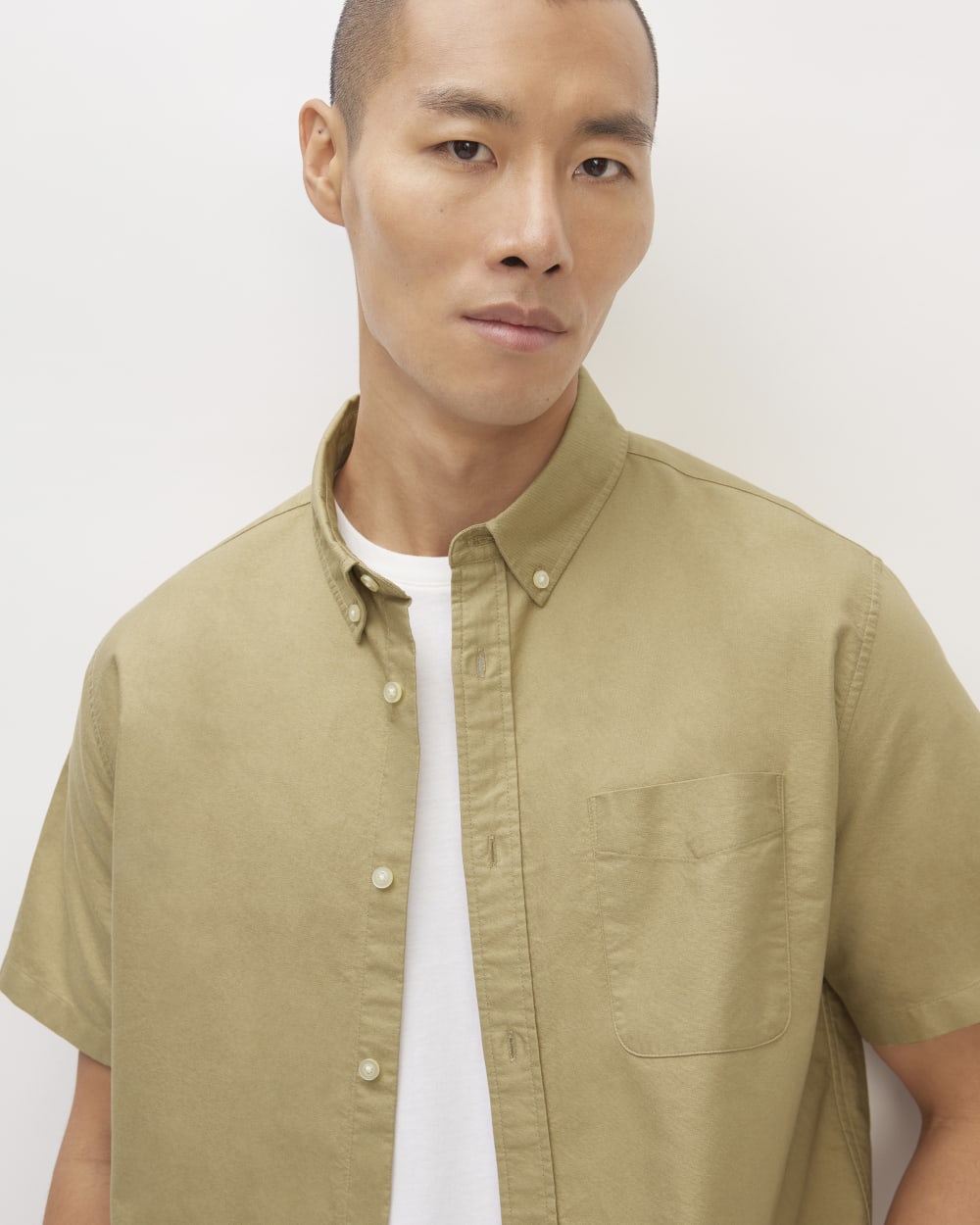 The Organic Short Sleeve Oxford Shirt | Cornstalk - Image 4