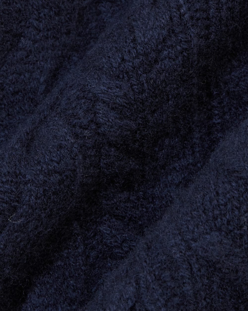 The Felted Merino Cable-Knit Crew | Deep Navy - Image 7