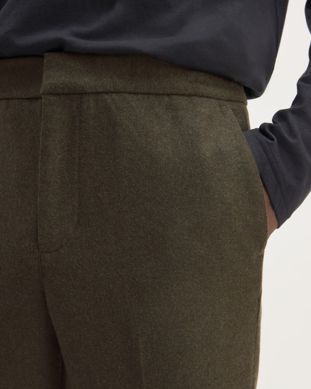 The Wool Flannel Pant | Dark Green - Image 4