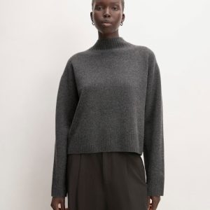 The Good Merino Wool Mockneck Sweater | Graphite