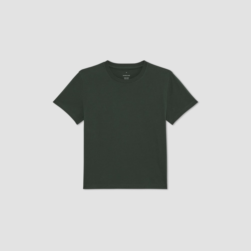 The Box-Cut Tee in Essential Cotton | Scarab | No Pocket - Image 2