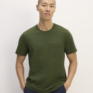 The Premium-Weight Pocket Tee | Uniform | Deep Moss Green