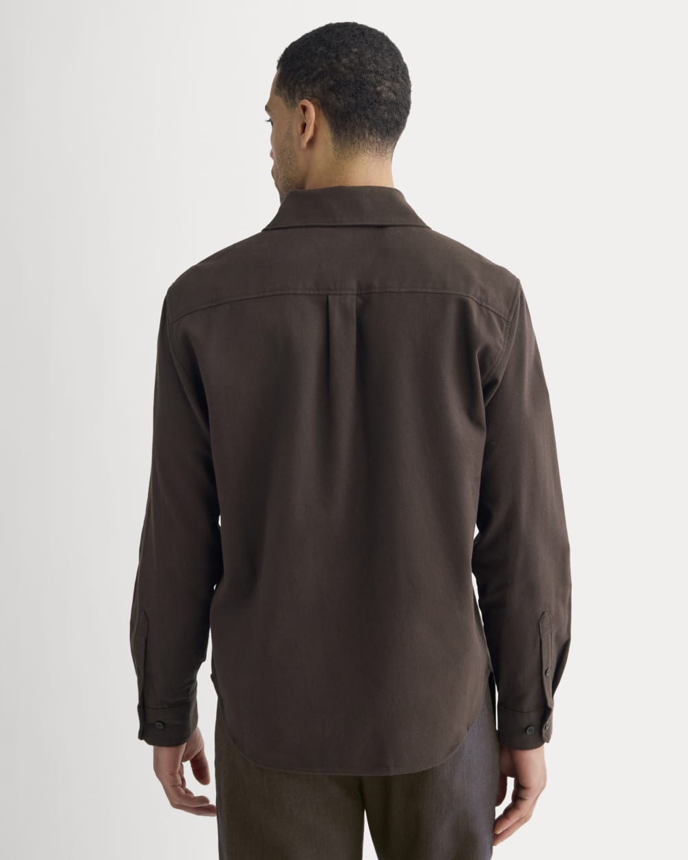 Brushed Flannel Shirt | Dark Chocolate - Image 5