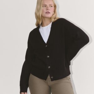 The Cocoon Cardigan in Plush Cotton | Black
