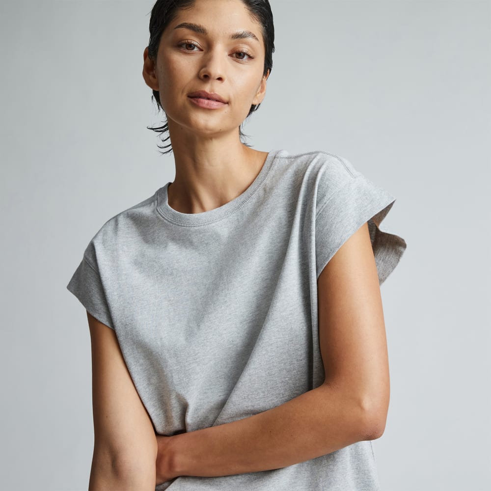 The Muscle Tee in Essential Cotton | Heather Grey - Image 4