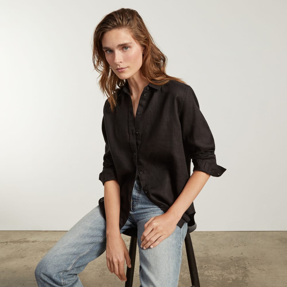 The Must-Have Shirt in Linen | Black - Image 8