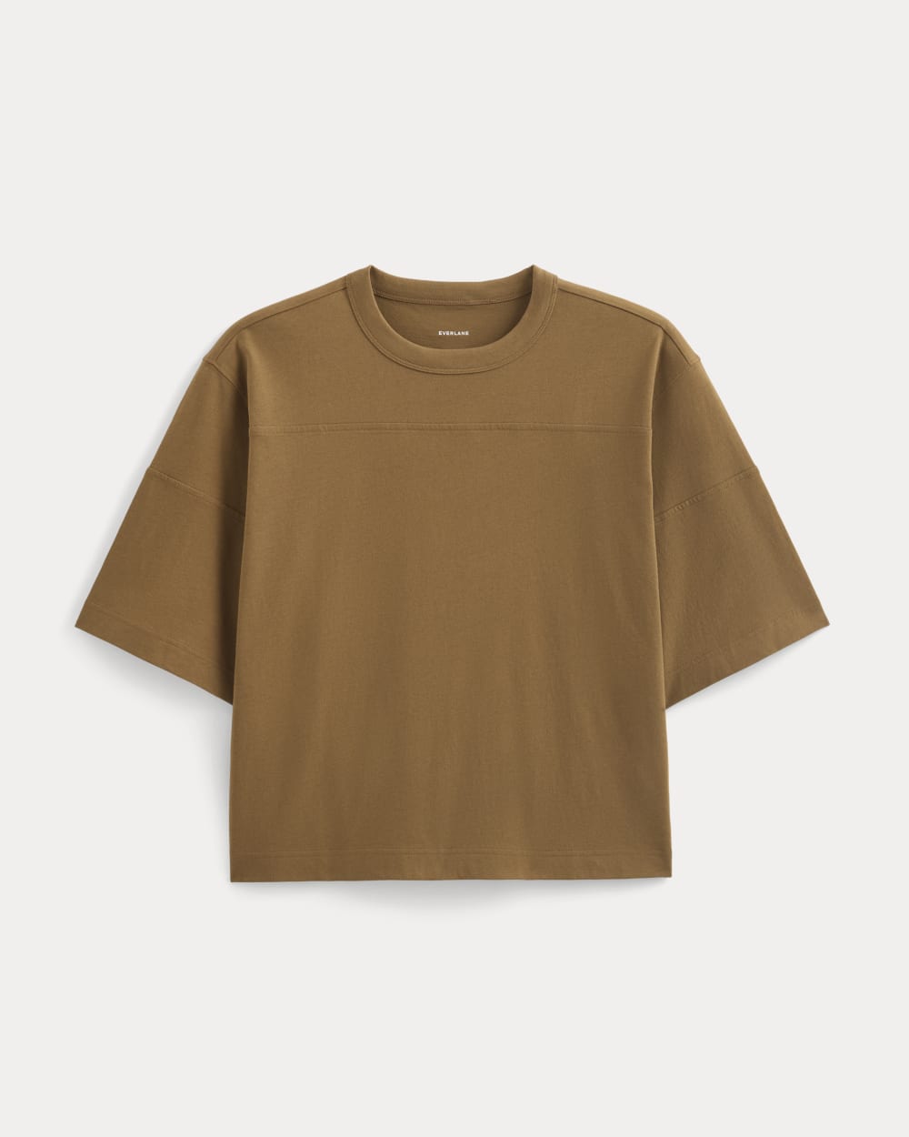 Oversized Varsity Tee in Essential Cotton | Toffee - Image 2