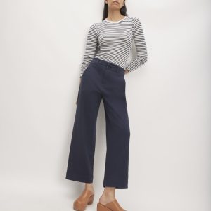 The Organic Wide-Leg Pant | Navy