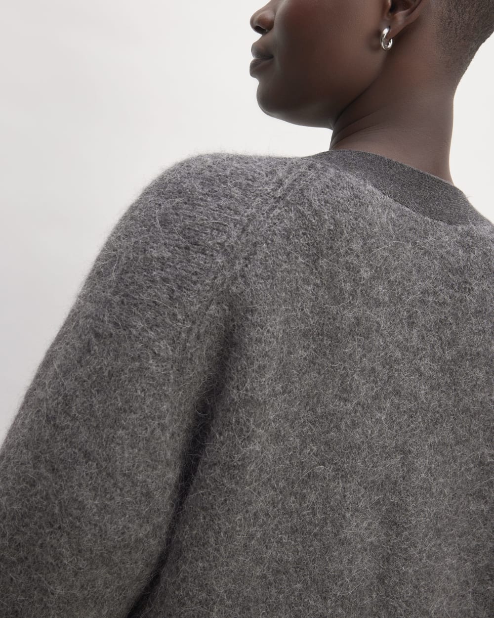 The SuperFuzz Alpaca Cardigan | Dark Charcoal - Image 5