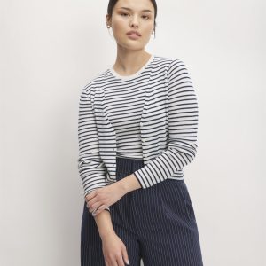 The Cardigan in Ultrasoft Merino | Bone / Navy