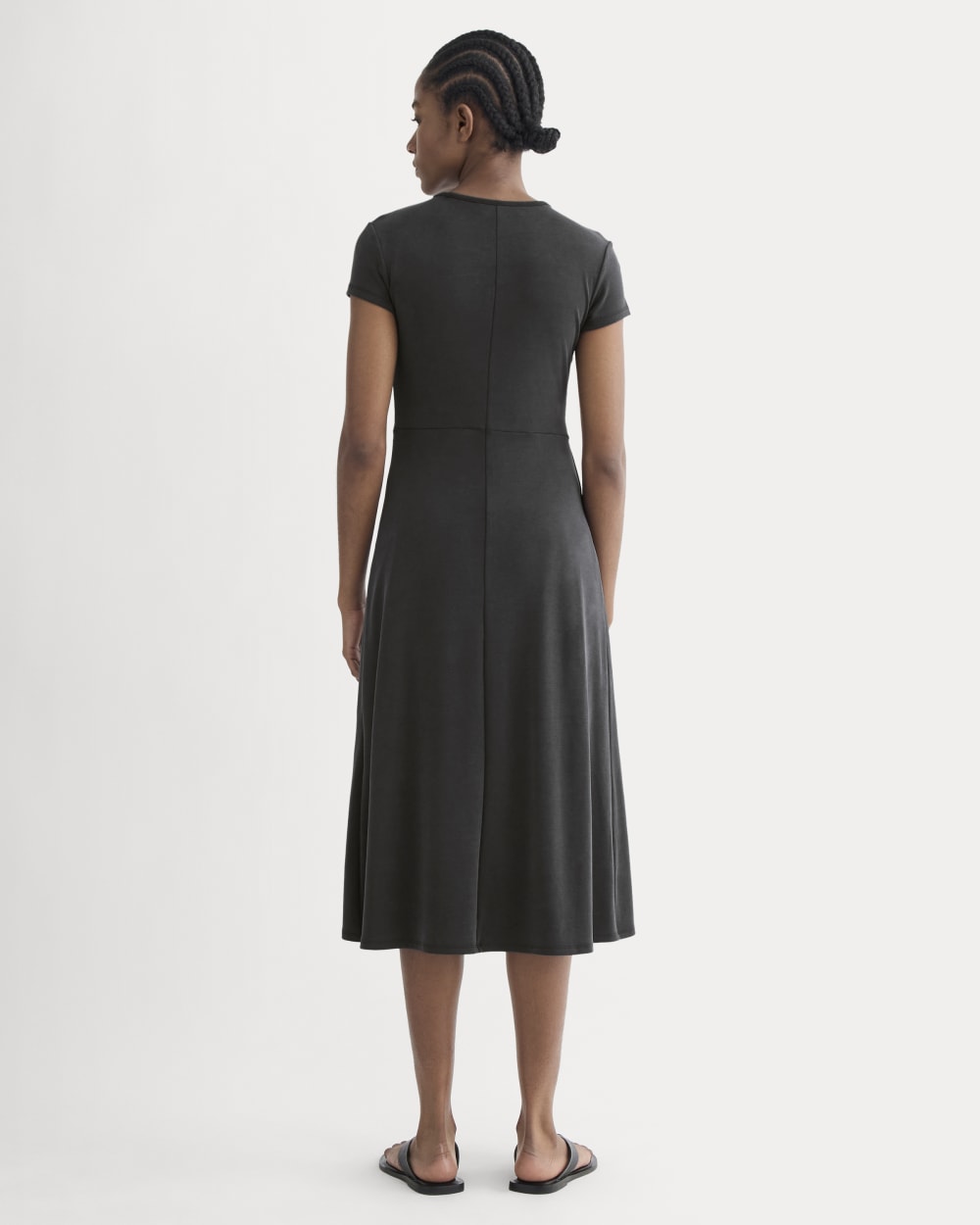 Midi Tee Dress in Butterknit | Black - Image 4