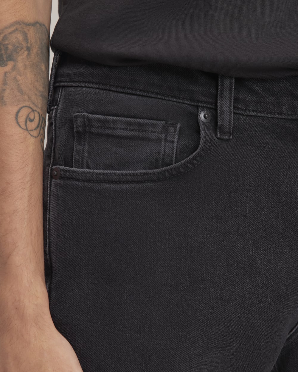 The Slim 4-Way Stretch Organic Jean | Uniform | Washed Black - Image 4