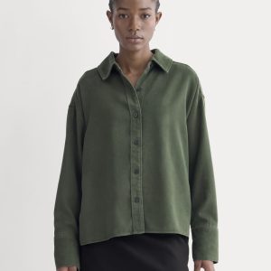 Boxy Shirt in Buttersoft | Dark Forest