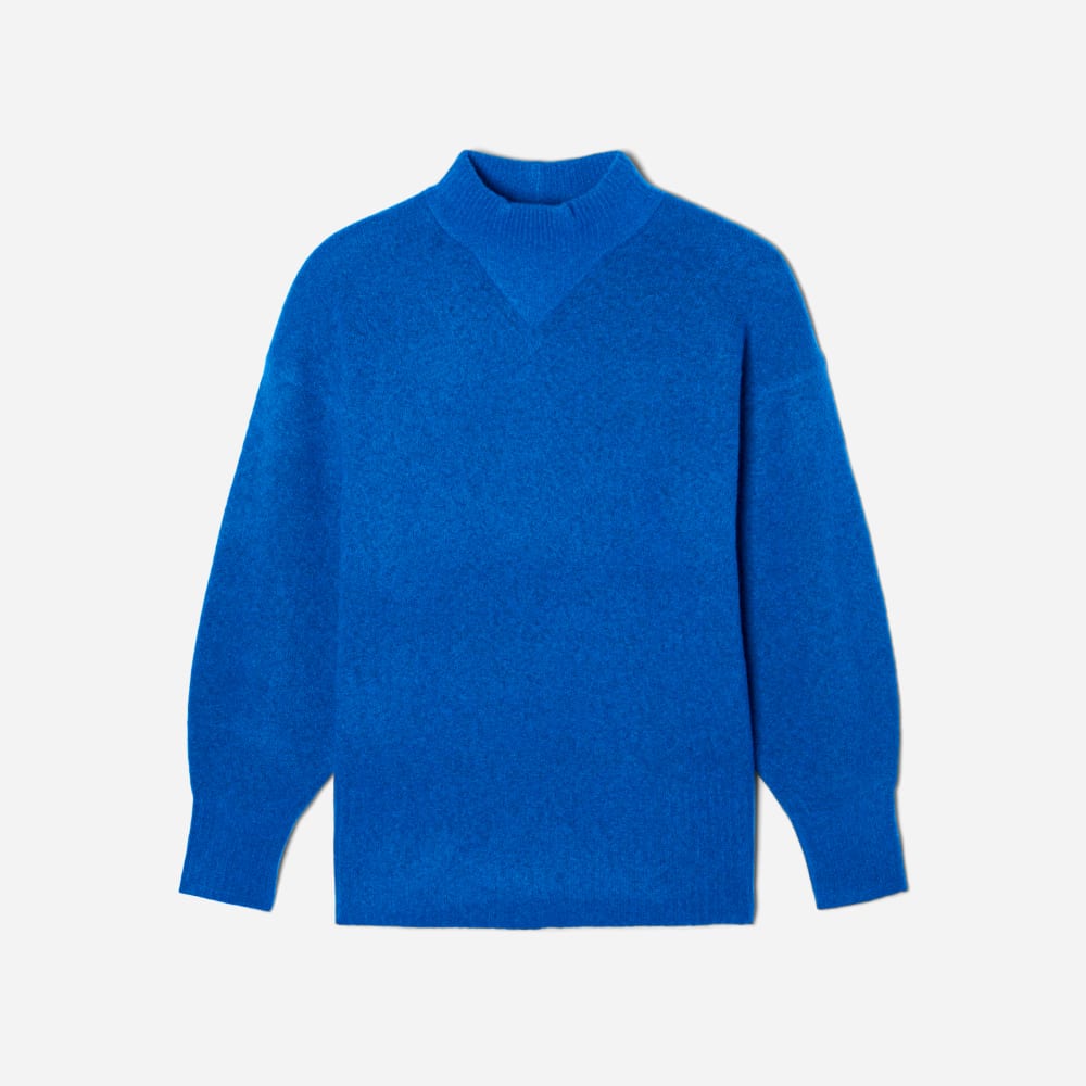 The Cozy-Stretch Pullover | Heathered Lapis Blue - Image 2