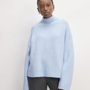 The Cloud Oversized Turtleneck | Chambray Blue