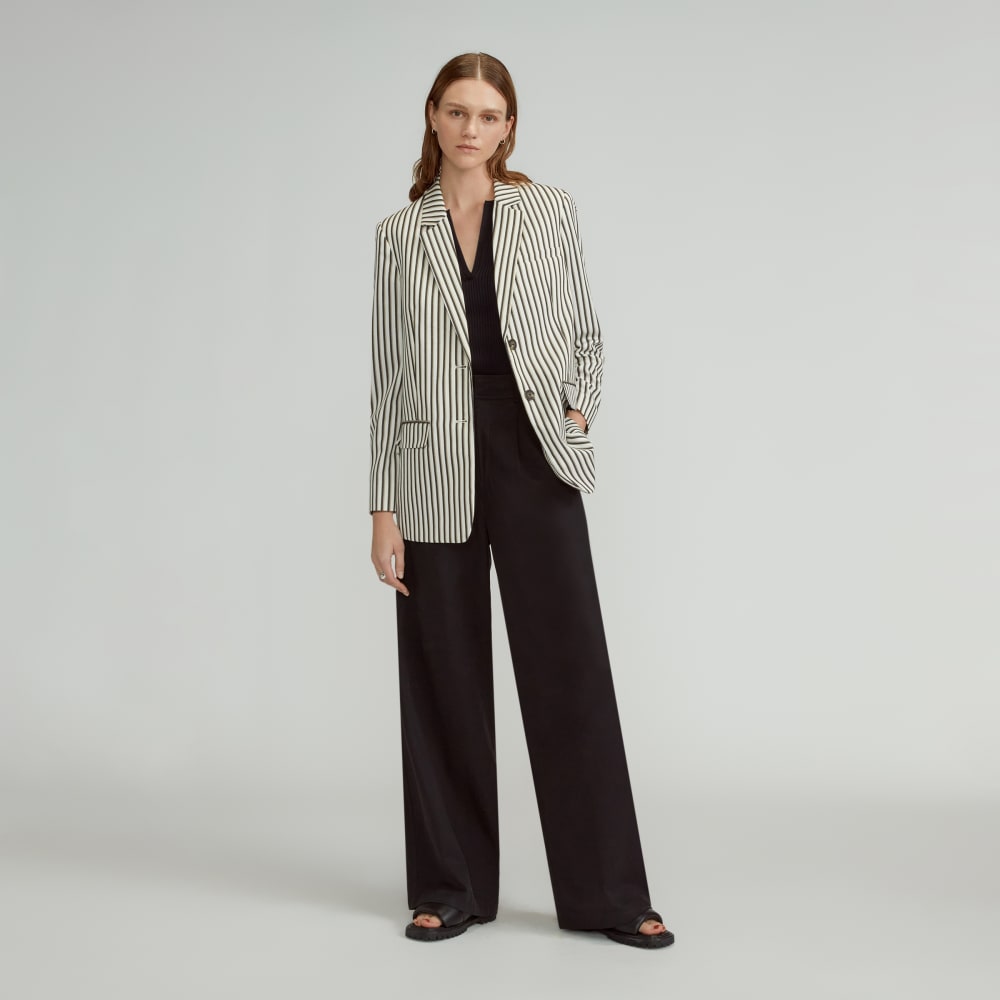 The Oversized Blazer in Buttersmooth | Ombre Stripe - Image 6